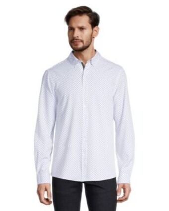 Mark's Men's hybrid geo print modern fit woven sport shirt offer
