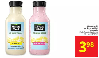 Walmart Minute maid no sugar added lemonade offer