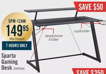 The Brick Sparta gaming desk offer
