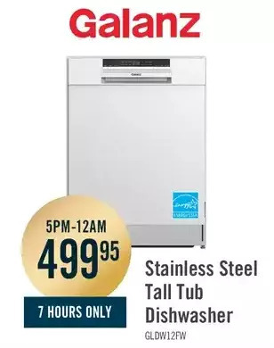 The Brick Galanz 24" front-control dishwasher - gldw12fwea5a offer