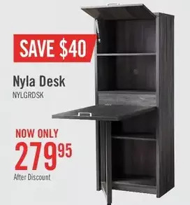 The Brick Nyla writing desk with bookcase offer