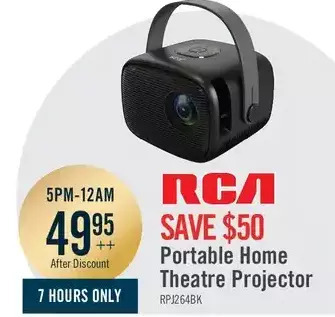 The Brick Rca mini portable home theatre projector - rpj264-black offer