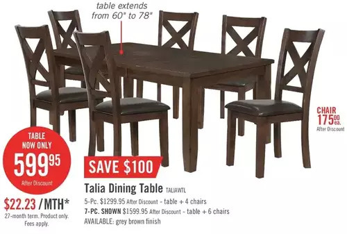 The brick best sale talia dining set