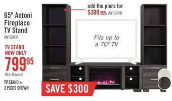 The Brick Antoni 62” tv stand with crystal ember firebox | pier offer