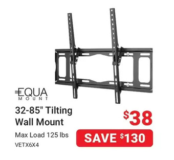 Visions Electronics Equa mount 32-85" tilting wall mount offer