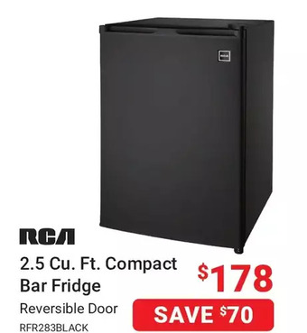 Visions Electronics Rca 2.5 cu. ft. compact bar fridge offer