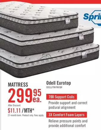 The Brick Springwall odell eurotop twin mattress offer