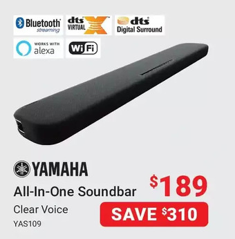 Visions Electronics Yamaha all-in-one soundbar offer