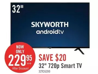 The Brick Skyworth 32" 720p hd smart television with google assistant - 32tc6200 offer