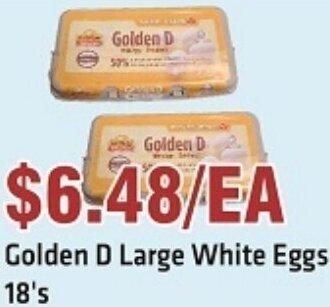 88 Supermarket Golden D Large White Eggs 18's offer