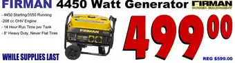 Firman 4450-Watt Generator