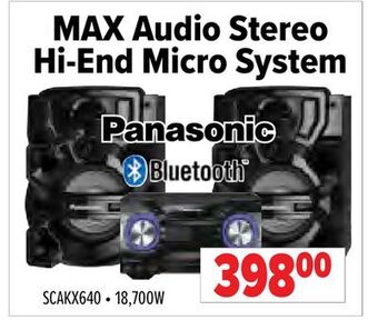 2001 Audio Video Panasonic max audio stereo hi-end micro system offer