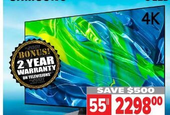 2001 Audio Video Samsung 55" quantum hdr oled 4k tv offer