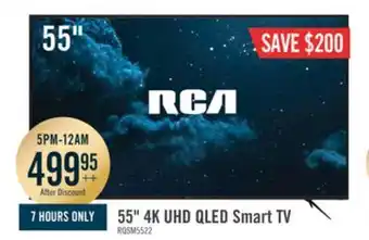The Brick Rca 55" 4k uhd qled smart television offer