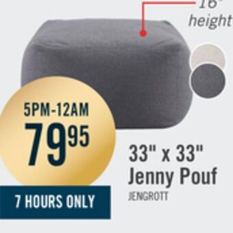 The Brick Jenny pouf - grey offer