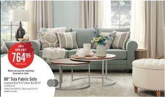 The Brick Tula fabric sofa - mist offer