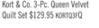 The Brick Velvet quilt 3-piece full/queen comforter set offer