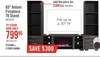The Brick 65" antoni fireplace tv stand offer