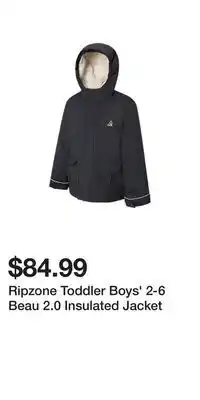 Sport Chek Ripzone toddler boys' 2-6 beau 2.0 insulated jacket offer