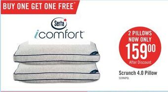 The Brick Serta™ icomfort scrunch 4.0 pillow offer