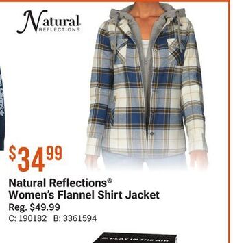 Bass Pro Natural reflections® women's flannel shirt jacket offer