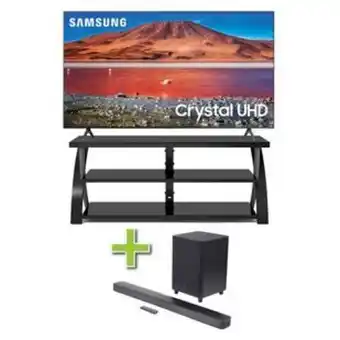 Aaron's 55" samsung tv w/ soundbar & tv stand offer