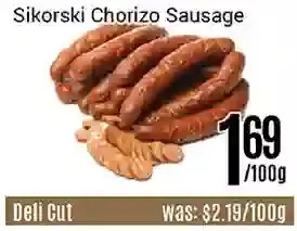 Nations Fresh Foods Sikorski chorizo sausage offer