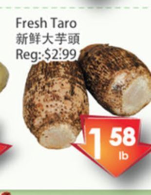 Fresh Palace Supermarket Fresh taro offer