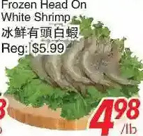 Foody World Frozen head on white shrimp offer