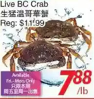 Foody World Live bc crab offer