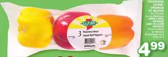 IGA Sweet Red, Orange and Yellow Peppers offer