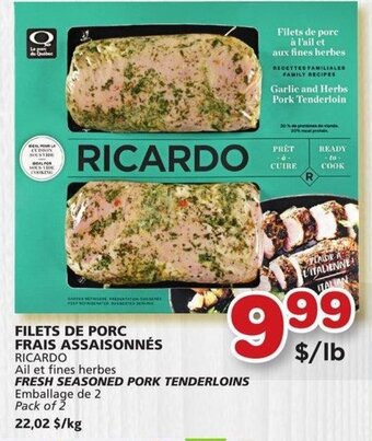 IGA Fresh Seasoned Pork Tenderloins offer