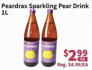 Blue Sky Supermarket Peardrax Sparkling Pear Drink 1L offer