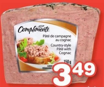 IGA Compliments Country Style or Liver Pȃte 150 g offer