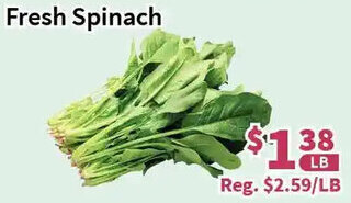 Blue Sky Supermarket Fresh Spinach offer