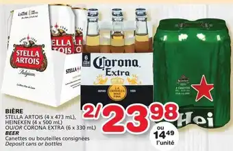 IGA Stella Artois, Heineken or Corona Extra Beer offer