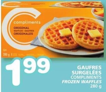 IGA Compliments Frozen Waffles 280 g offer