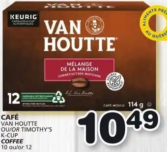 IGA Van Houtte or Timothy's K-Cup Coffee offer