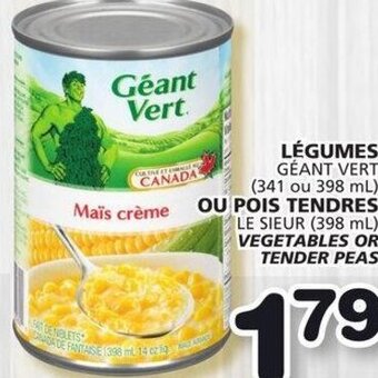 IGA Géant Vert Vegetables or Tender Peas offer