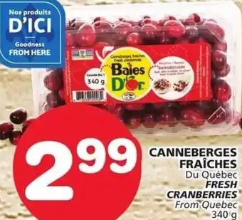 IGA Du Québec Fresh Cranberries 340 g offer