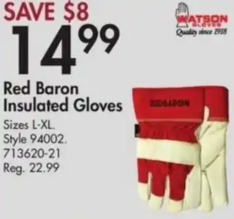 Watson Red Baron Insulated Gloves
