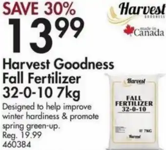 Peavey Mart Harvest Goodness Fall Fertilizer 32-0-107kg offer