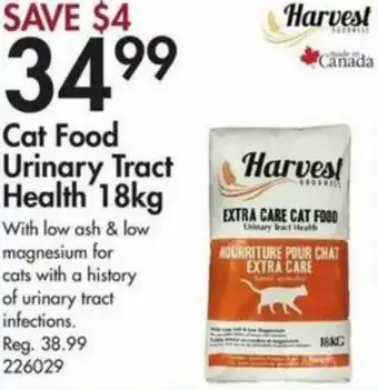 Peavey Mart Harvest Cat Food Urinary Tract Health 18kg offer