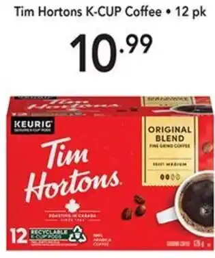 Pipers Tim Hortons K-Cup Coffee 12 pk offer
