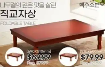 Foldable Table 810x600mm