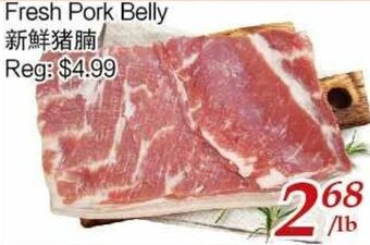 Tone Tai Supermarket Fresh Pork Belly offer