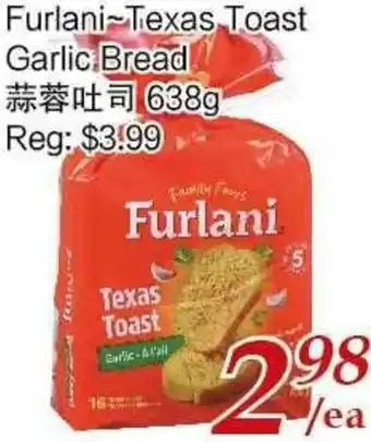 Tone Tai Supermarket Furlani-Texas Toast Garlic Bread 638g offer
