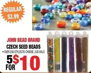 Len's Mill Stores Czech seed beads offer