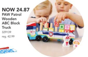 Toys R us Paw patrol wooden abc block truck offer