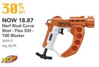 Toys R us Nerf rival curve shot - flex xxi - 100 blaster offer